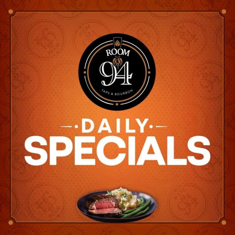 Odawa Casino daily specials promotion with steak and mashed potatoes.