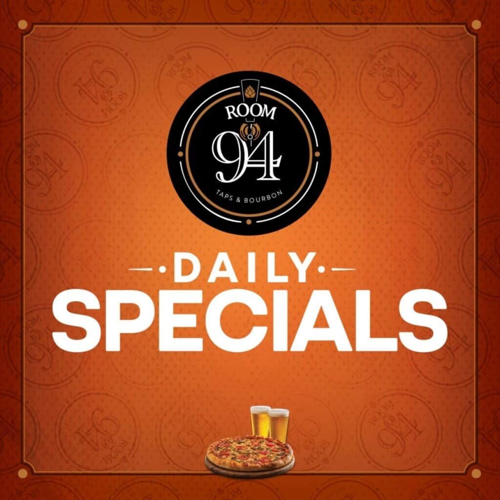 Odawa Casino daily specials promotion with pizza and drinks.