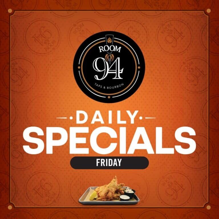 Odawa Casino & Resort daily specials banner with food image and Friday promotion.
