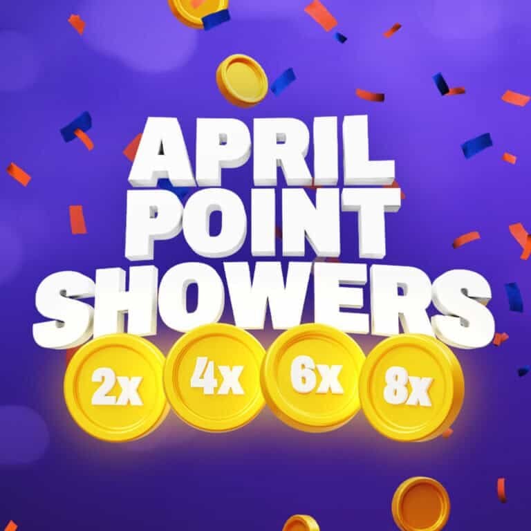 April Point Showers promotion at Odawa Casino with bonus points offer.