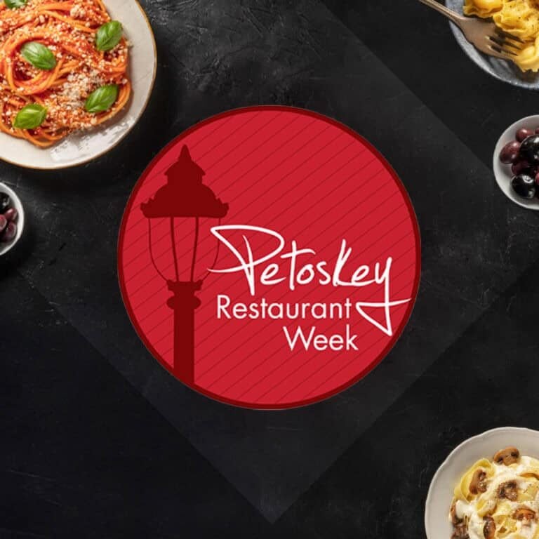 Petoskey Restaurant Week logo with local dining promotion.