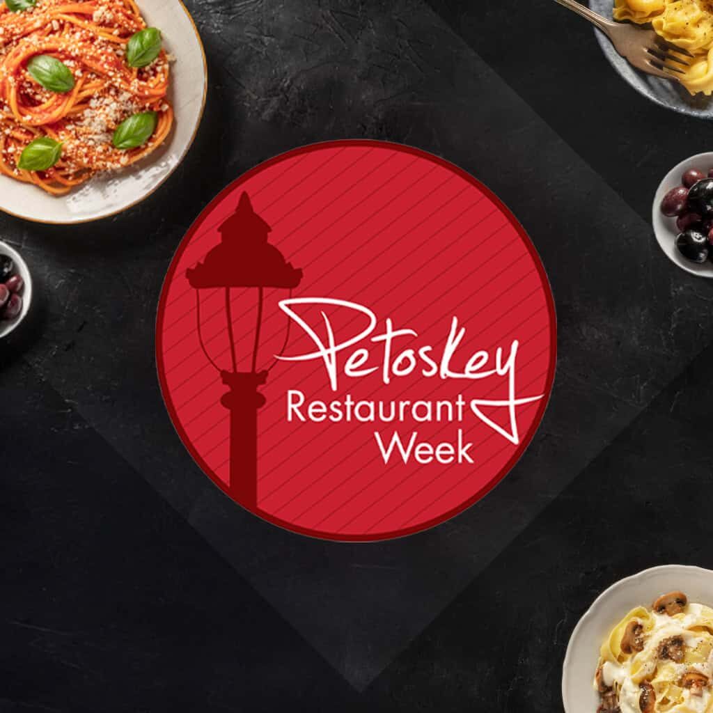 Petoskey Restaurant Week logo with local dining promotion.