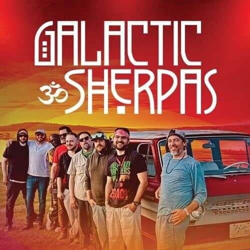 Odawa Casino & Resort: Galactic Sherpas band performing outdoors with a vintage vehicle in the backg.