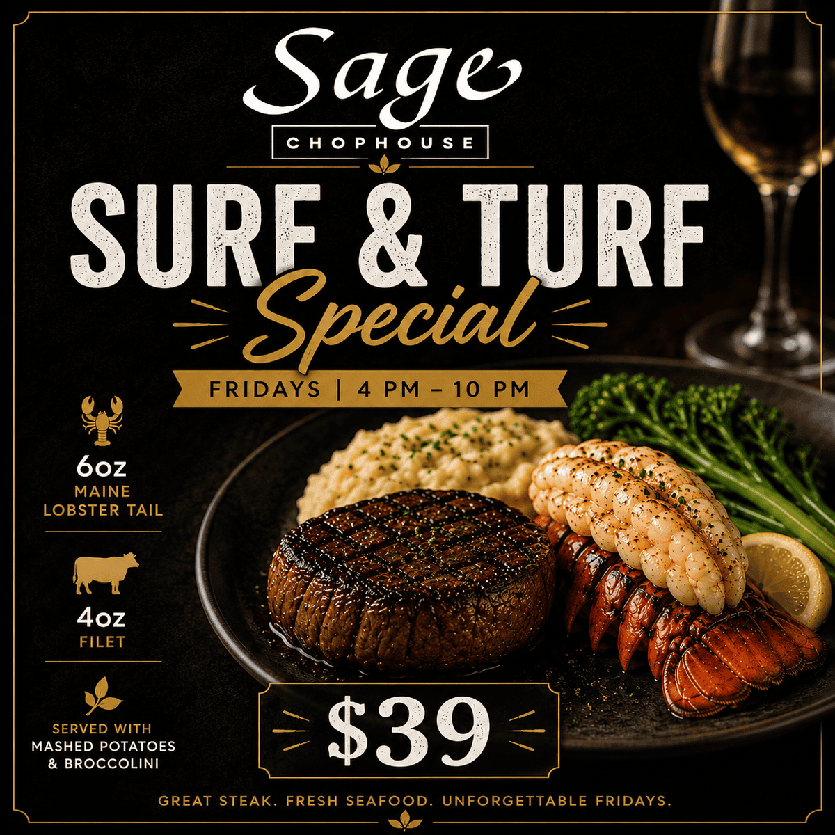 Seafood & Steak Dinner at Odawa Casino & Resort.