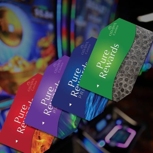 Rewards cards for Odawa Casino & Resort players.