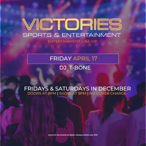 Victories Sports & Entertainment Lineup for Odawa Casino & Resort.