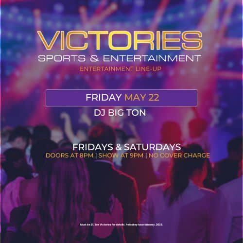 Event poster for Victories Sports & Entertainment at Odawa Casino & Resort.