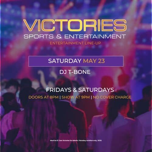 Event poster for Victories Sports & Entertainment at Odawa Casino & Resort.