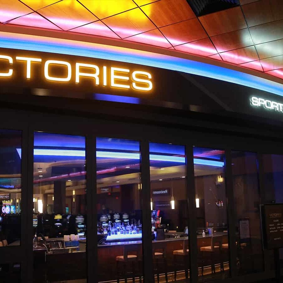 Victory Signs at Odawa Casino & Resort Sports & Entertainment Area.